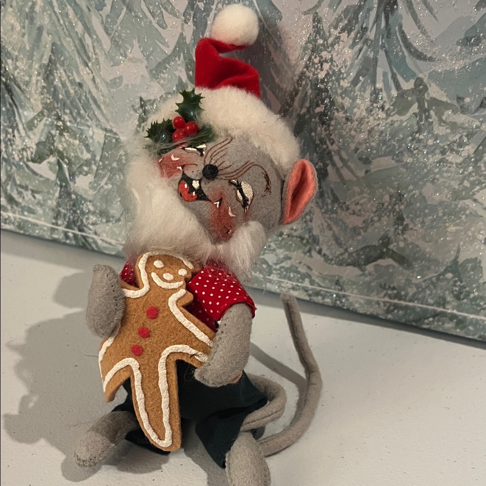 Festive Mouse with Gingerbread Plush
